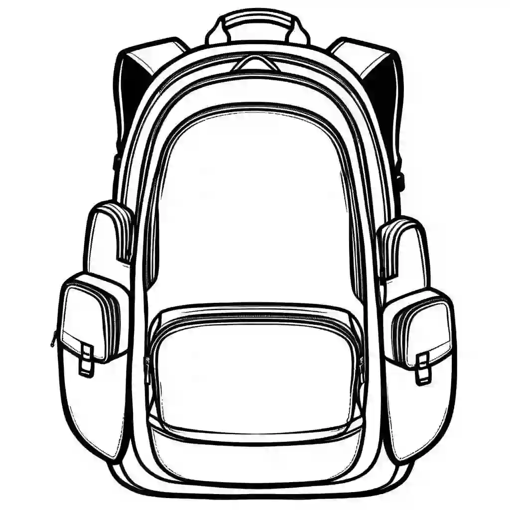 Backpack coloring pages